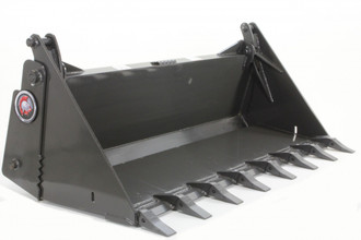 66" Wide Skid Steer 4 In 1 Combination Bucket Attachment With Teeth (Professional Series)