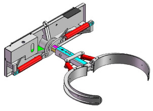 55 Gallon Skid Steer Barrel Grabber Attachment with 93° Dual Cylinder Rotating Base