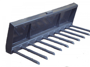 72" Wide Skid Steer Tine Bucket Attachment  1.5" x 30" Tine 72" Wide Skid Steer Tine Bucket Attachment  1.5" x 30" Tine
