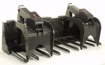 72" Wide Skid Steer Tine Grapple Bucket Attachment