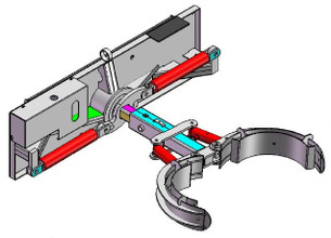 55 Gallon Skid Steer Barrel Grabber Attachment with 93° Dual Cylinder Rotating Base and 30 Gallon Insert