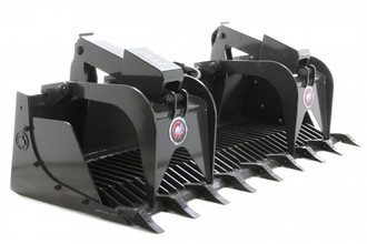 66" Wide Skid Steer Rock Grapple Bucket With Teeth