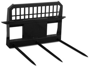 Skid Steer Bale Spear Attachment With High Back and Triple Spears (Professional Series) Skid Steer Bale Spear Attachment With High Back and Triple Spears (Professional Series)