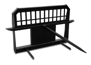 Skid Steer Bale Spear Attachment With High Back and Single Spear (Professional Series) Skid Steer Bale Spear Attachment With High Back and Single Spear (Professional Series)