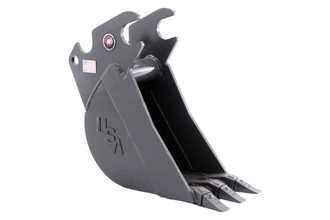 12" Wide Mini Excavator Tooth Bucket 14,000 lbs-18,000 lbs Machine