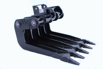 30" Wide Mini Excavator Concrete Slab Grab Bucket With Teeth 10,000 lbs-14,000 lbs Machine