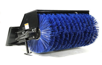 60" Wide Mini Skid Steer Hyraulic Angle Broom With Poly/Wire Brush (Industrial Series)