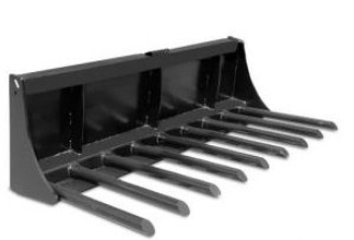 66" Wide Skid Steer Tine Bucket Attachment  2" x 33" Tine 66" Wide Skid Steer Tine Bucket Attachment  2" x 33" Tine