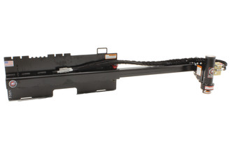 Skid Steer T Post Driver Attachment With Extendable Off Set Mount