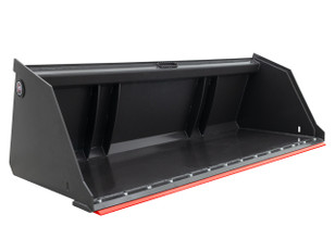 84" Wide Skid Steer Snow & Litter Bucket With Bolt on Edge