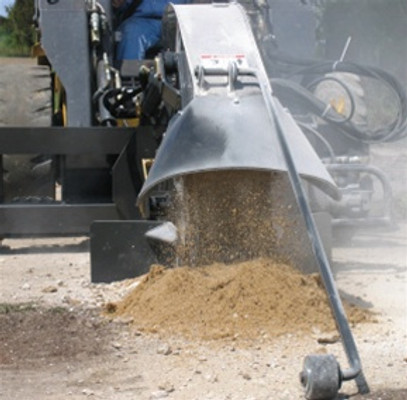 Skid Steer Rock Saw Attachment 24" Depth Wheel (Industrial Series) (Case Drain)