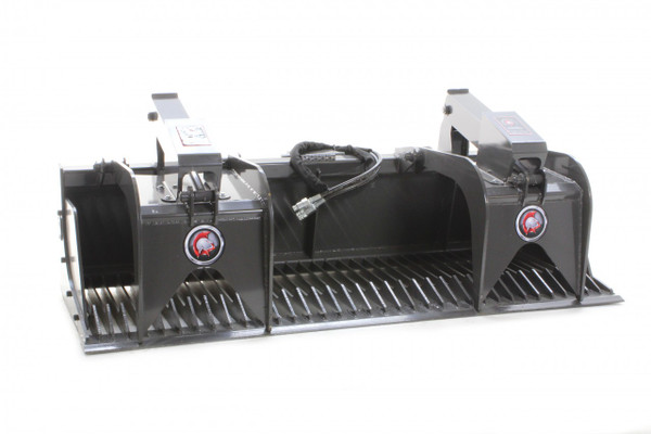 84" Wide Skid Steer Rock Grapple Bucket With Smooth Edge