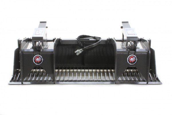 84" Wide Skid Steer Rock Grapple Bucket With Smooth Edge