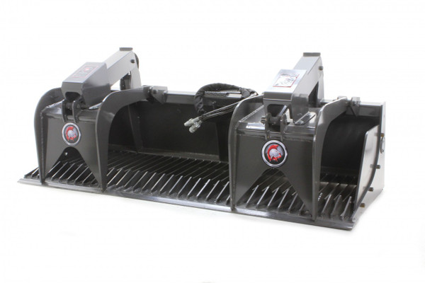 84" Wide Skid Steer Rock Grapple Bucket With Smooth Edge