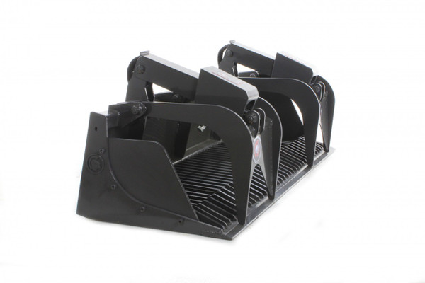 84" Wide Skid Steer Rock Grapple Bucket With Smooth Edge