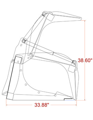 84" Wide Skid Steer Rock Grapple Bucket With Smooth Edge 84" Wide Skid Steer Rock Grapple Bucket With Smooth Edge