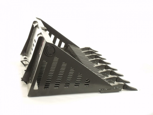 60" Wide Skid Steer Rock Bucket Attachment With Teeth