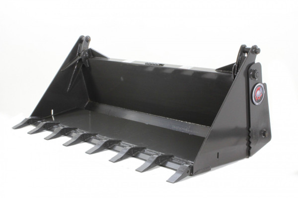 66" Wide Skid Steer 4 In 1 Combination Bucket Attachment With Teeth (Professional Series)