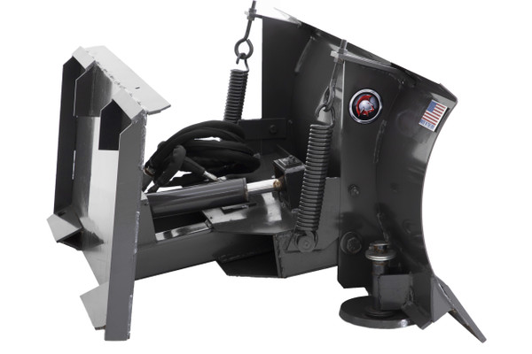 60" Wide Mini Skid Steer 4 Way Snow/Dozer Blade Hydraulic Angle Mini Universal Mount