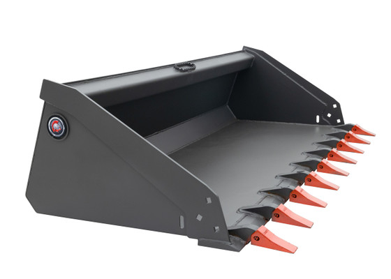 84" Wide Skid Steer Long Bottom Bucket With Teeth