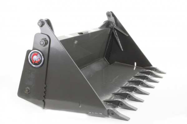 72" Wide Skid Steer 4 In 1 Combination Bucket Attachment With Teeth (Professional Series)