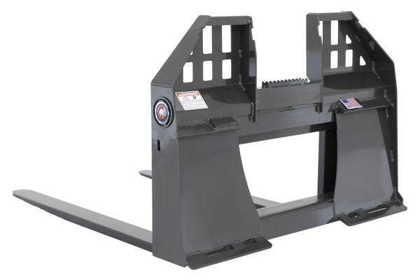 Skid Steer Pallet Fork Frame Walk Through With 48" Long Tines Class II 4000 lbs (Professional Series)