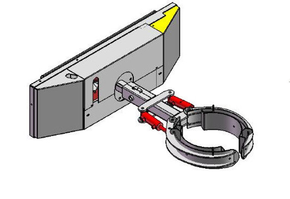 55 Gallon Skid Steer Barrel Grabber Attachment with 350° Chain Rotating Base and 30 Gallon Insert