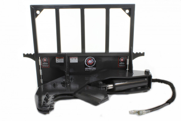 Skid Steer Tree Shear Attachment That Cuts Up To 12" Dia Trees With Fixed Base