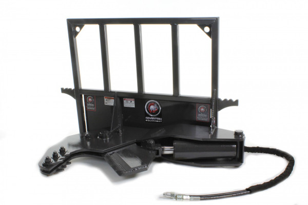 Skid Steer Tree Shear Attachment That Cuts Up To 12" Dia Trees With Fixed Base