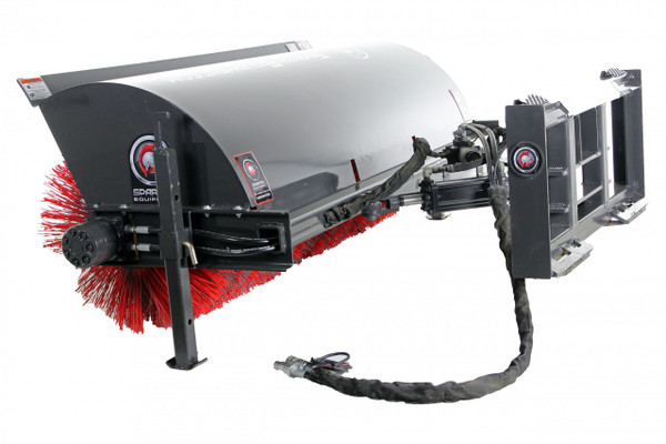 60" Wide Skid Steer Hydraulic Angle Broom Attachment With All Wire Brushes