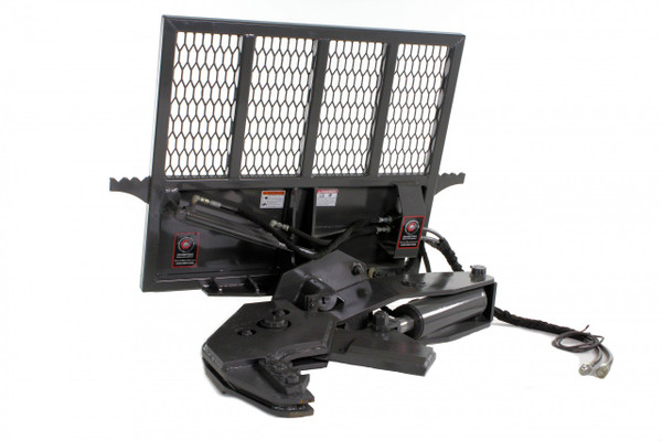 Skid Steer Tree Shear Attachment That Cuts Up To 12" Dia Trees With Hydraulic Rotation
