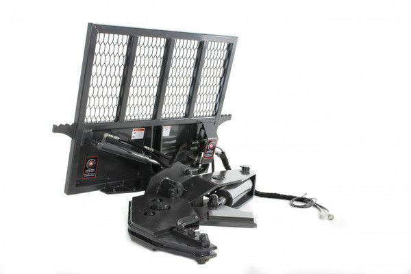 Skid Steer Tree Shear Attachment That Cuts Up To 12" Dia Trees With Hydraulic Rotation