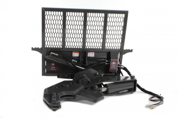 Skid Steer Tree Shear Attachment That Cuts Up To 12" Dia Trees With Hydraulic Rotation