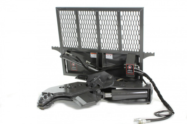 Skid Steer Tree Shear Attachment That Cuts Up To 12" Dia Trees With Hydraulic Rotation