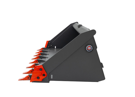 84" Wide Skid Steer Track Duty Bucket With Teeth