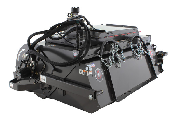 72" Wide Skid Steer Boxbroom Sweeper Attachment SEVS Series Poly|Wire Brush 15-25 gpm