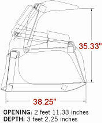 66" Wide Skid Steer Root Grapple Attachment (Economy Series) 66" Wide Skid Steer Root Grapple Attachment (Economy Series)