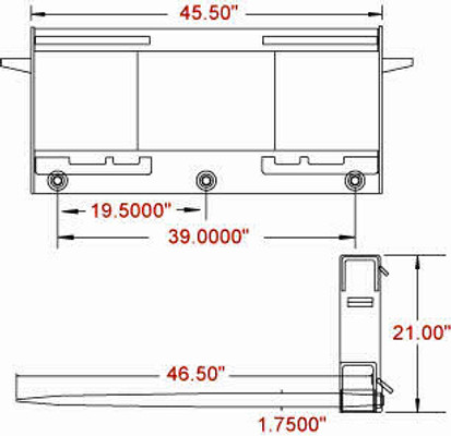 Skid Steer Bale Spear Attachment With Triple Tines (Economy Series) Skid Steer Bale Spear Attachment With Triple Tines (Economy Series)