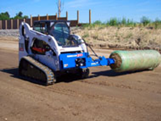 Skid Steer Material Unroller With Stem Extension 3.5" dia x 96" long