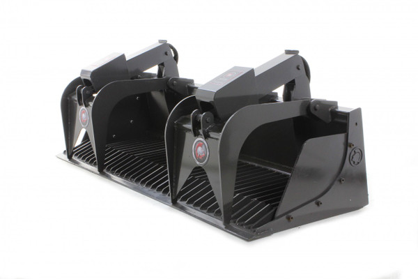 72" Wide Skid Steer Rock Grapple Bucket With Smooth Edge