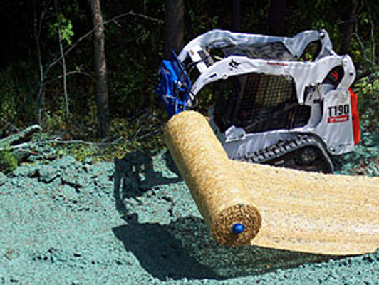 Skid Steer Material Unroller With Stem Extension 3.5" dia x 48" long