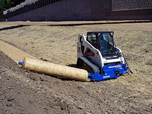 Skid Steer Material Unroller With Stem Extension 3.5" dia x 48" long