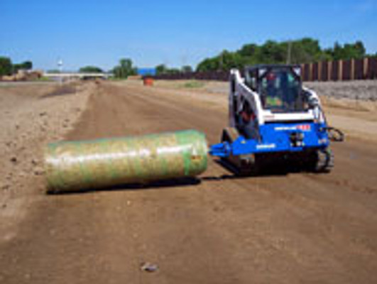 Skid Steer Material Unroller With Stem Extension 3.5" dia x 48" long