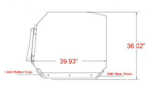 120" Wide Skid Steer Snow Pusher Box Attachment