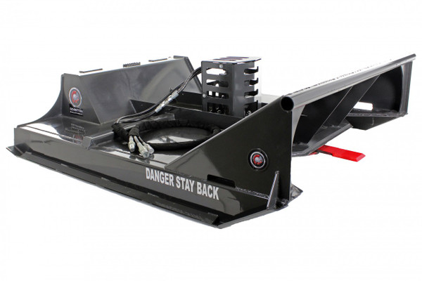 60" Wide Skid Steer Brush Cutter Attachment Piston Pump Flow 17-27 gpm (Case Drain)