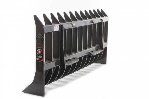 96" Wide Skid Steer Root Rake Attachment