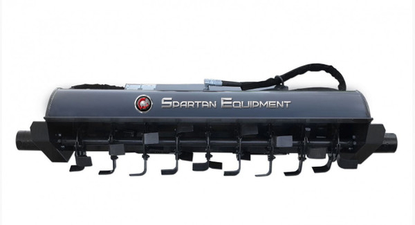 84" Wide Skid Steer Tiller Attachment With 6" Deep Tines (20-40 GPM) 84" Wide Skid Steer Tiller Attachment With 6" Deep Tines (20-40 GPM)