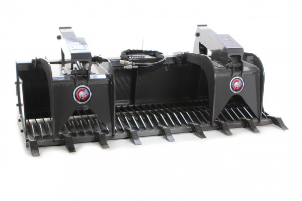 60" Wide Skid Steer Rock Grapple Bucket With Teeth