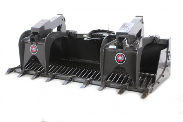 60" Wide Skid Steer Rock Grapple Bucket With Teeth