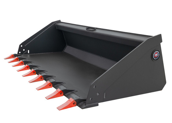 78" Wide Skid Steer Long Bottom Bucket With Teeth